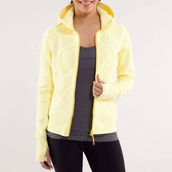 Lululemon Yellow Scuba Hoodie Size 2 - Picture 1 of 8